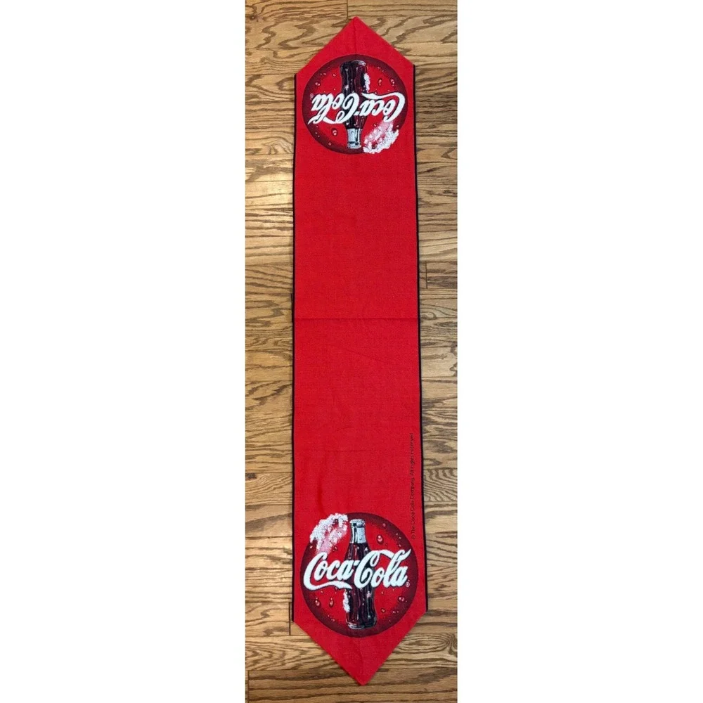 Coca-Cola Red Woven Tapestry Table Runner 5.5 ft x 13